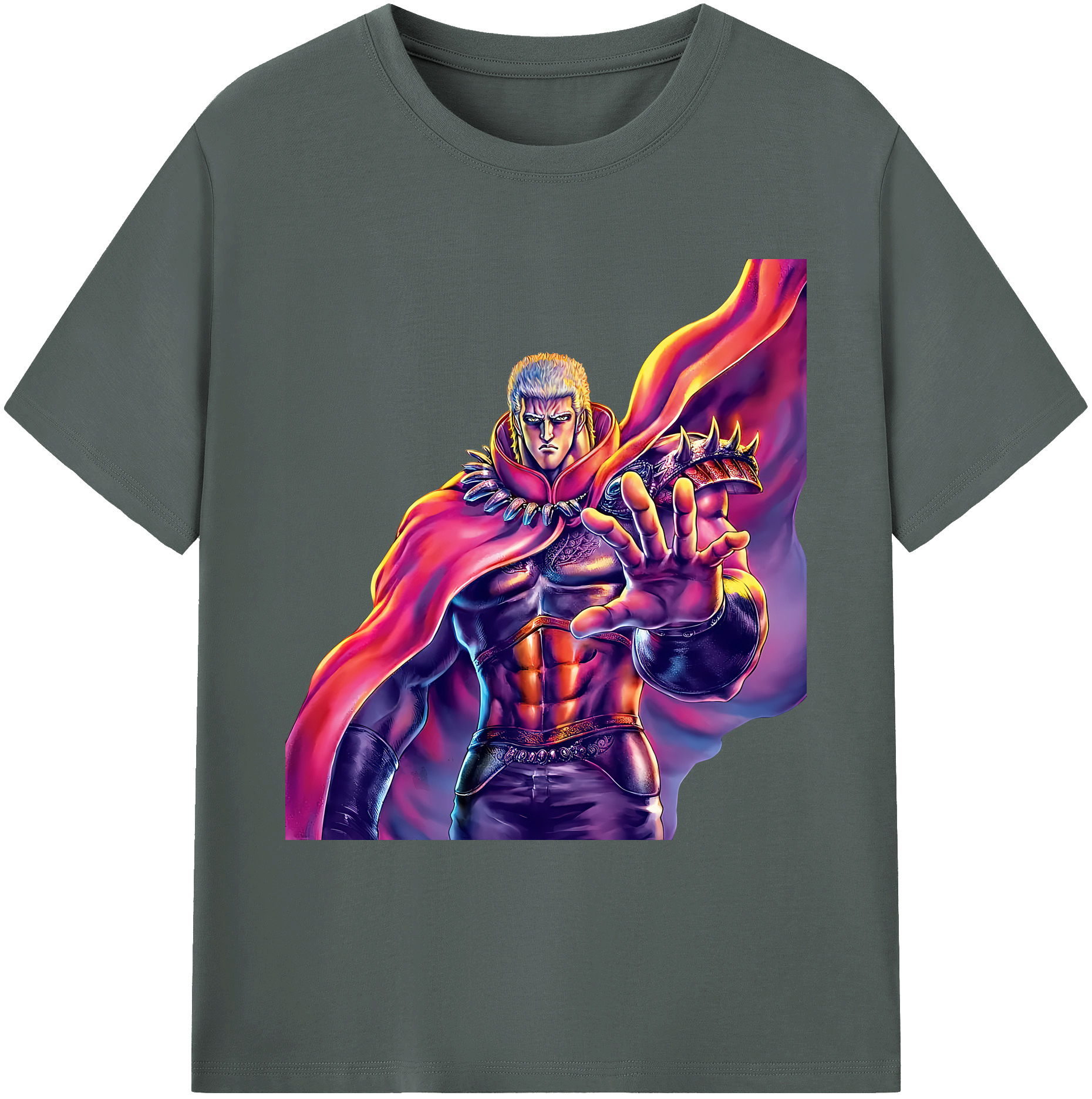 （画像用） 北斗の拳 Fist of the North Star 綿100％ メンズ半袖Tシャツ｜肌触りやわらか＆通気性